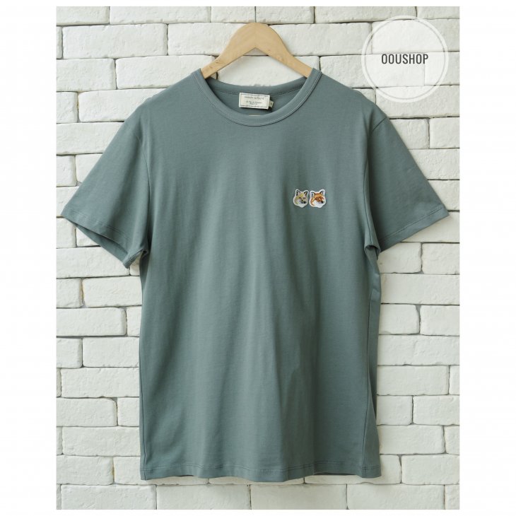MAISON KITSUNE TEE-SHIRT DOUBLE FOX HEAD PATCH