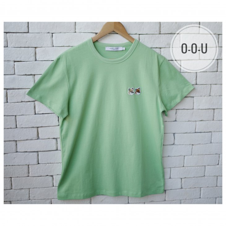 MAISON KITSUNE TEE-SHIRT DOUBLE FOX HEAD PATCH