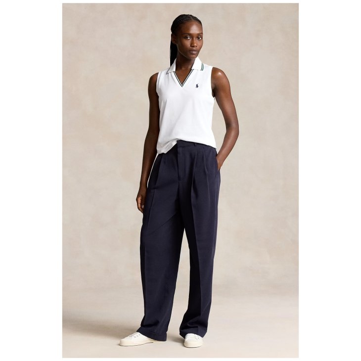 POLO RALPH LAUREN WIMBLEDON PIQUE SLEEVELESS POLO SHIRT