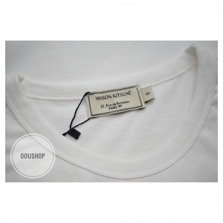MAISON KITSUNE TEE-SHIRT PASTEL FOX HEAD EMBROIDERY