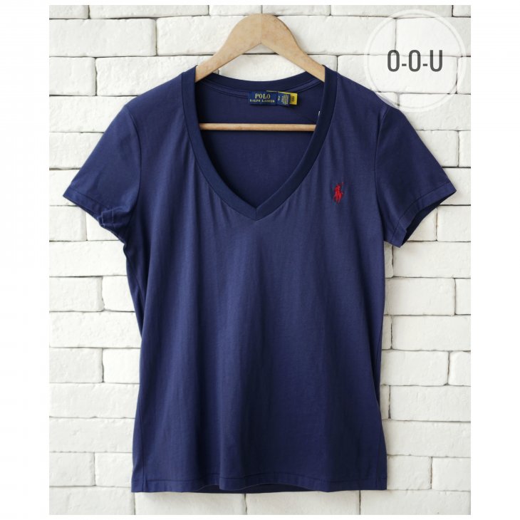 POLO RALPH LAUREN COTTON JERSEY V-NECK TEE