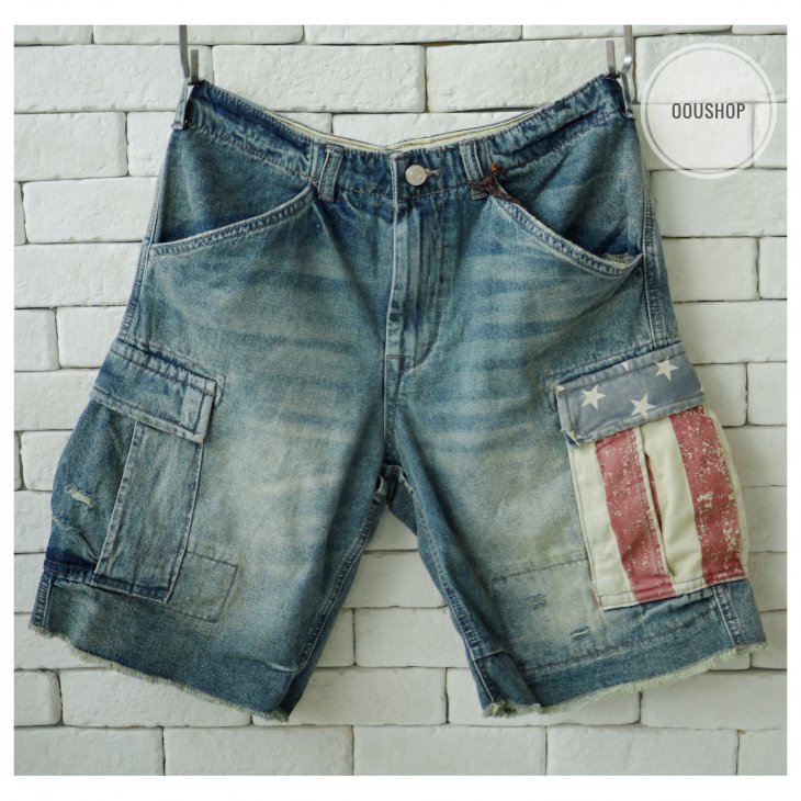BEN STEVEN USA HEAVY INDUSTRY DENIM SHORTS