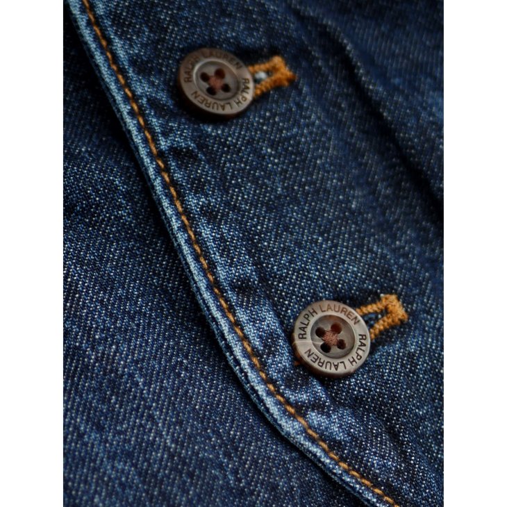 POLO RALPH LAUREN KIDS DENIM V-NECK VEST