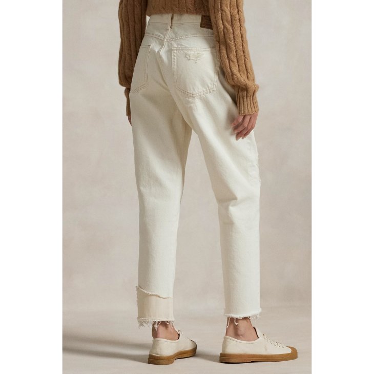 POLO RALPH LAUREN WOMEN RELAXED TAPERED PATCHWORK JEAN