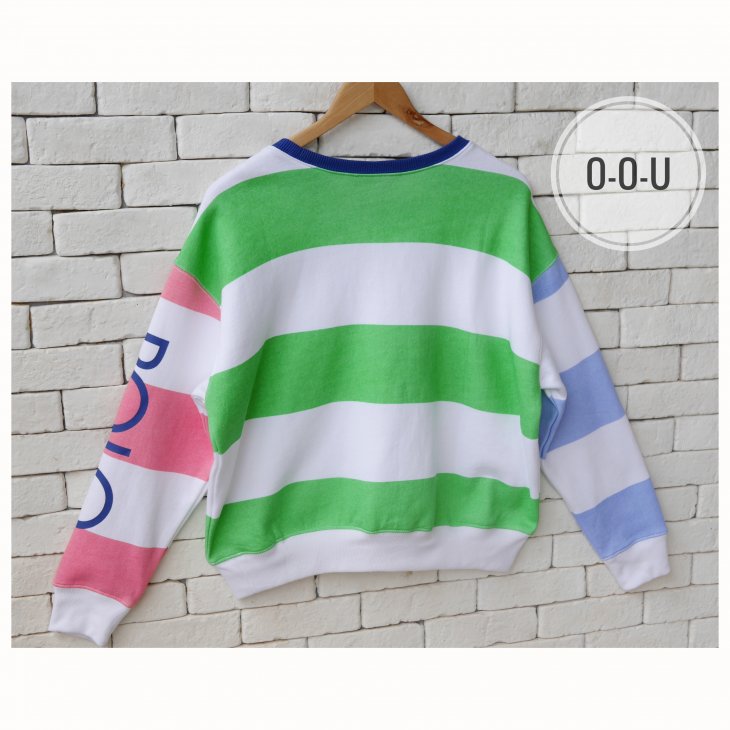 POLO RALPH LAUREN GIRLS STRIPED FLEECE SWEATSHIRT