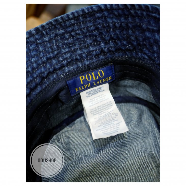 POLO RALPH LAUREN POLO BEAR DENIM BUCKET HAT
