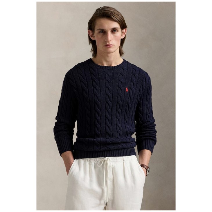POLO RALPH LAUREN CABLE KNIT COTTON SWEATER