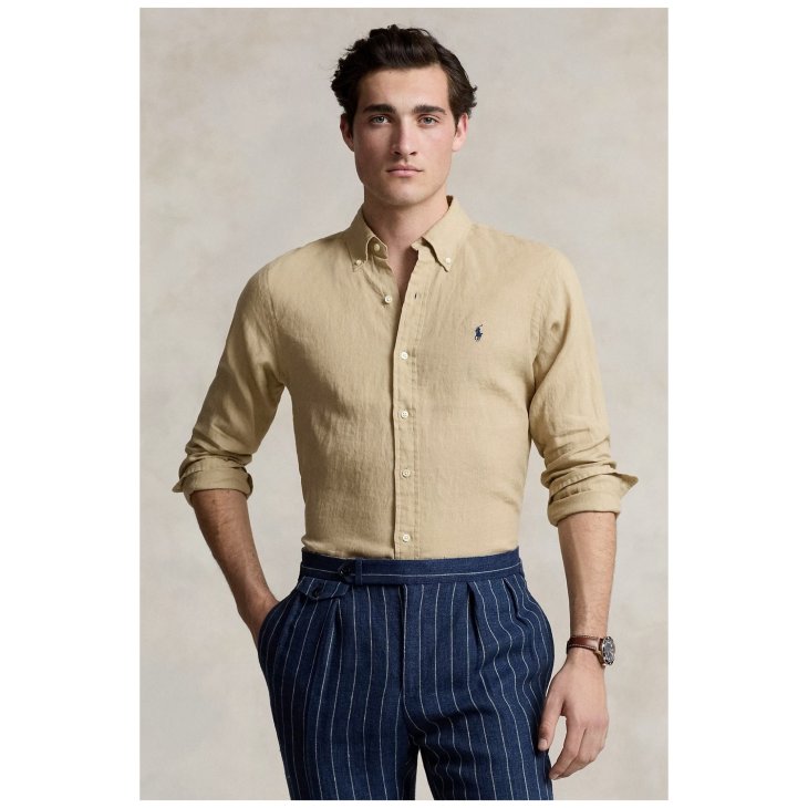 POLO RALPH LAUREN SLIM FIT LINEN SHIRT