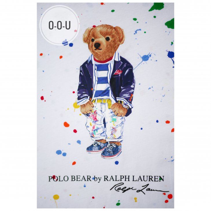 POLO RALPH LAUREN POLO BEAR BOYS PAINT SPLATTER LONG-SLEEVE T-SHIRT