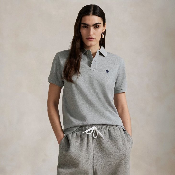 POLO RALPH LAUREN WOMEN CLASSIC FIT MESH POLO SHIRT