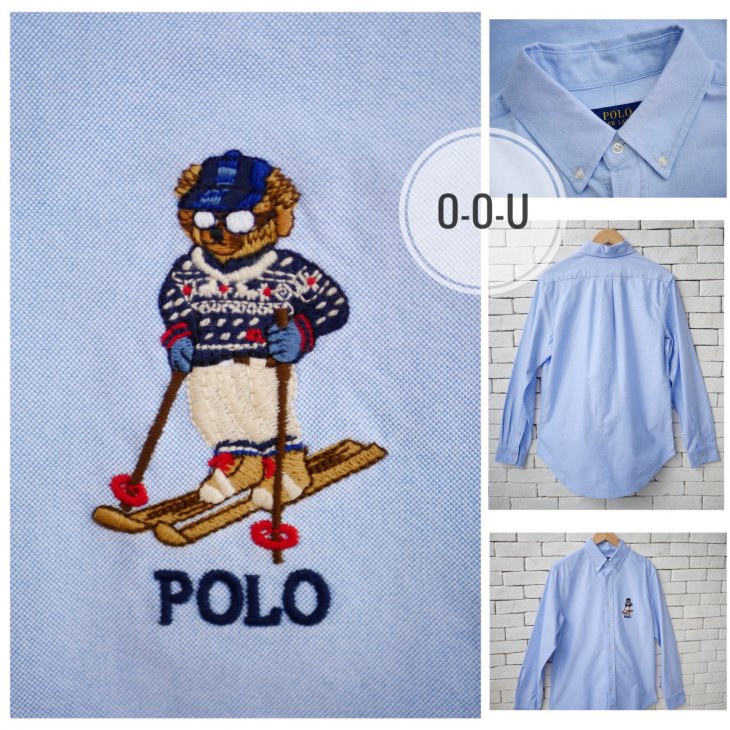 POLO RALPH LAUREN CUSTOM FIT SKI BEAR OXFORD SHIRT