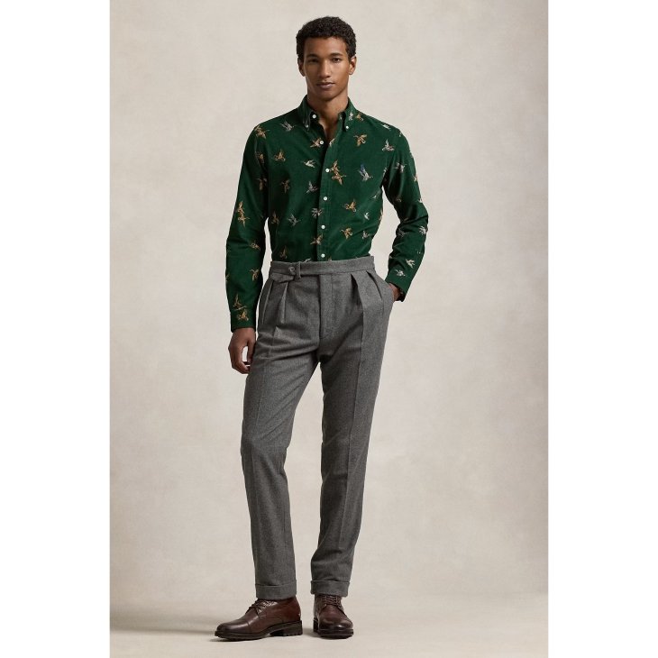 POLO RALPH LAUREN CLASSIC FIT MALLARD PRINT CORDUROY SHIRT